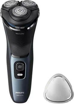 Бритва Philips роторная S3144/00 реж.эл.:3 питан.:аккум. темно-синий