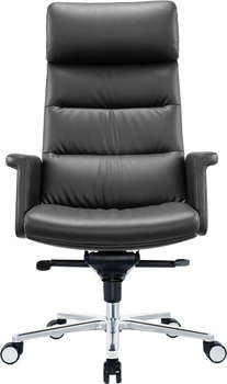 Кресло CACTUS руководителя CS-LBK-AMSTERDAM кожа крестов. алюминий