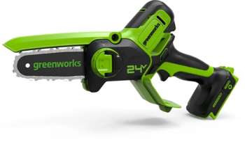 Пила цепная GREENWORKS Цепная пила G24MCS10 аккум. 200Вт дл.шины:4"