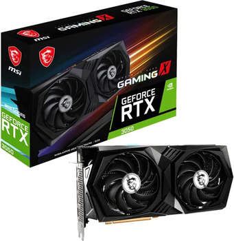 Видеокарта MSI PCI-E 4.0 RTX 3050 GAMING X 6G NVIDIA GeForce RTX 3050 6Gb 96bit GDDR6 1507/14000 HDMIx2 DPx1 HDCP Ret