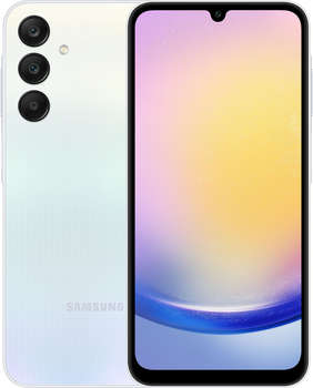 Смартфон Samsung SM-A256E Galaxy A25 128Gb 6Gb голубой моноблок 3G 4G 2Sim 6.5" 1080x2340 Android 14 50Mpix 802.11 a/b/g/n/ac NFC GPS GSM900/1800 GSM1900 microSD max1024Gb