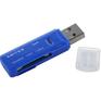 Картридер 5Bites Устройство ч/з карт памяти RE3-200BL USB3.0 Card reader / SD / TF / USB PLUG / BLUE