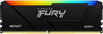 Оперативная память Kingston Память DDR4 8GB 3200MHz KF432C16BB2A/8 Fury Beast RGB RTL Gaming PC4-25600 CL16 DIMM 288-pin 1.35В dual rank с радиатором Ret