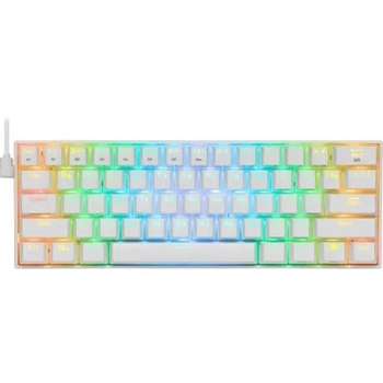 Клавиатура Redragon Беспроводная Draconic RU,RGB, bluetooth 5.0, White [77810]