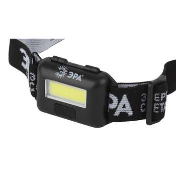 Фонарь ЭРА Б0039620 Налобный GB-607 с влагозащитой IP44 {3Вт COB LED Extra, 3хААА в комплект не входит}