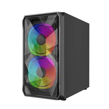 Корпус Powercase Mistral Micro A3B ARGB, Tempered Glass, 2x 140mm ARGB PWM+1x 120mm ARGB PWM, чёрный, mATX