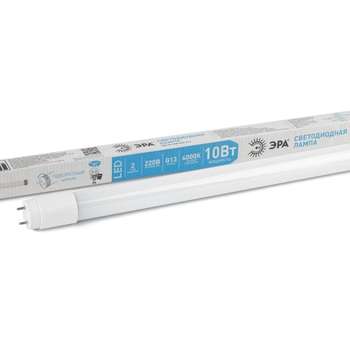 Лампа ЭРА Б0062410 светодиодная STD LED T8-10W-840-G13-600mm G13 10 Вт поворотный трубка стекло нейтральный белый свет