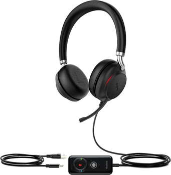 Офисная телефония YEALINK Проводная гарнитура UH38, стерео, Bluetooth, USB, 2 м, черный/серебристый