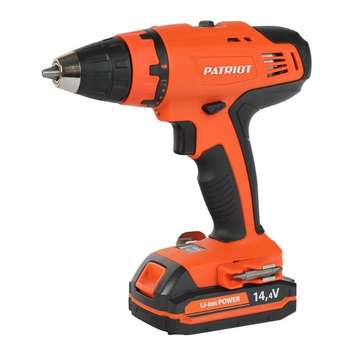 Шуруповерт Patriot BR 140Li Дрель-аккумуляторная [180301520] { две батареи Li-Ion 14.4V, 1,5 Ah, 47 Нм, большой кейс, зарядка за 1 час, комплект бит и сверл }