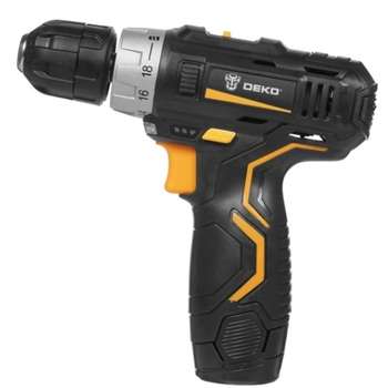 Шуруповерт DEKO Аккумуляторная дрель-GCD12DU3 SET3 в кейсе + оснастка 13 шт, 12В, 2*1.5 А·ч [063-4097]