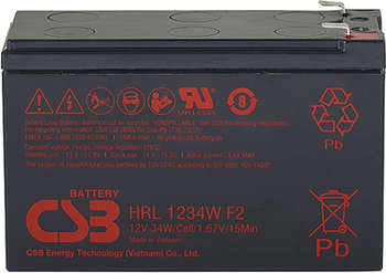 Аккумулятор для ИБП CSB Батарея для ИБП HRL1234W F2 FR 12В 9Ач