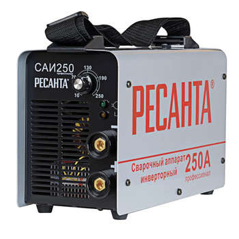 Сварочный аппарат РЕСАНТА инверторный, сварочный ток до 250 А, диаметр электрода до 6 мм, САИ 250, 65/6