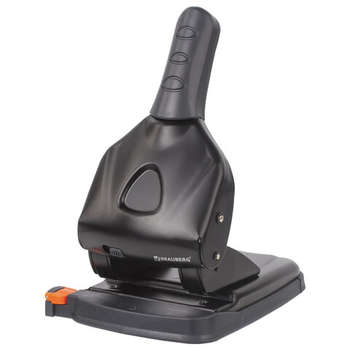 Дырокол Brauberg металлический МОЩНЫЙ "Heavy duty" до 65 л., эргономичный, черный, 228496