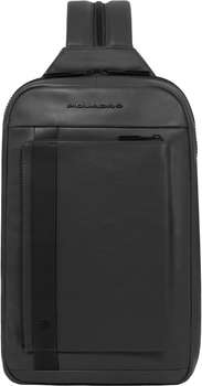 Рюкзак PIQUADRO слинг David CA6205S130/N черный кожа