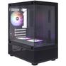 Корпус 1STPLAYER MIKU Mi2-A Black / mATX / 3x120mm LED fans / Mi2-A-BK-2F1R-1F1