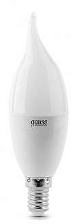Лампа GAUSS светодиодная Elementary 6Вт цок.:E14 свеча 220B 2700K св.свеч.бел.теп.