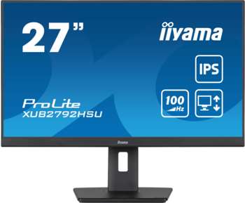 Монитор IIYAMA 27" ProLite XUB2792HSU-B6 черный IPS LED 4ms 16:9 HDMI M/M матовая HAS Piv 250cd 178гр/178гр 1920x1080 100Hz DP FHD USB 5.7кг