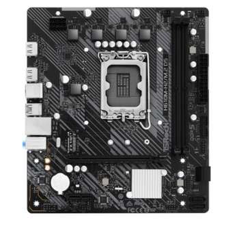Материнская плата ASRock H610M-H2/M.2 D5, Socket 1700, Intel®H610, 2xDDR5-4800, HDMI+HDMI, 1xPCI-Ex16, 1xPCI-Ex1, 4xSATA3, 1xM.2, 8Ch Audio, GLan, xUSB3.2, 1xPS/2, mATX, RTL