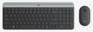 Комплект (клавиатура+мышь) Logitech Клавиатура + мышь MK470 клав:графитовый/светло-серый мышь:графитовый USB беспроводная slim