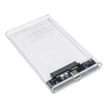 Бокс для HDD Gembird EE2-U3S-7 Внешний корпус USB 3.0 для 2.5" HDD/SSD порт Type-С, SATA III, пластик, прозрачный