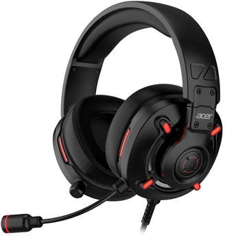 Игровая гарнитура Acer Наушники с микрофоном Nitro OHW306 черный/красный 2.1м мониторные оголовье