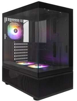 Корпус 1STPLAYER MIKU Mi7-A Black / ATX / 3x120mm LED fans / Mi7-A-BK-2F1R-1F1