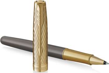 Ручка роллер PARKER Sonnet Pioneers T542  Arrow Grey GT F черн. черн. подар.кор.