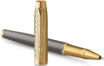 Ручка роллер PARKER IM Premium Pioneers T329  Arrow Grey GT F черн. черн. подар.кор.
