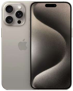 Смартфон Apple A3106 iPhone 15 Pro Max 256Gb титан моноблок 3G 4G 1Sim 6.7" 1290x2796 iOS 17 48Mpix 802.11 a/b/g/n/ac/ax NFC GPS GSM900/1800 TouchSc Protect