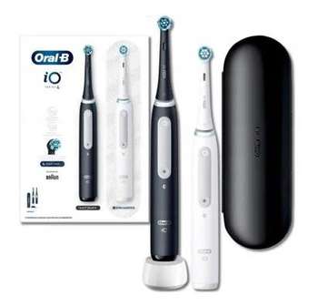 Зубная щетка Oral-B Электрическая зубная щетка IO4 DUO MATT BLACK+QUITE WHITE ORAL-B