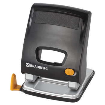 Дырокол Brauberg ЭНЕРГОСБЕРЕГАЮЩИЙ "Easy Press", до 30 л., БЕЗ УСИЛИЙ, 224343