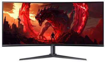 Монитор Acer 34" Nitro XZ342CUV3bmiiphx черный VA LED 1ms 21:9 HDMI M/M матовая HAS 400cd 178гр/178гр 3440x1440 180Hz DP 2K