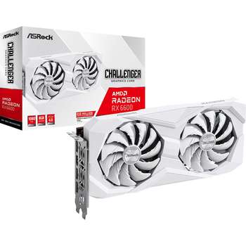 Видеокарта ASRock RX6600 CHALLENGER WHITE 8GB GDDR6 3xDP HDMI 2FAN RTL