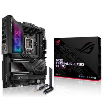 Материнская плата ASUS ROG MAXIMUS Z790 HERO LGA1700 ATX 4xDDR5 3xPCIEx16 5xM.2 2xThunderbolt USB-C HDMI 2.5GLAN Wi-Fi 6E