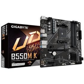 Материнская плата Gigabyte B550M K, Socket AM4, AMD B550, 4xDDR4-3200, HDMI+DP, 1xPCI-Ex16, 1xPCI-Ex1, 4xSATA3xUSB3.2, 1xPS/2, mATX, RTL {10}