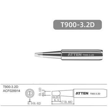 Паяльное оборудование Atten Аксессуары для пайки Паяльное жало , T900-3.2D
