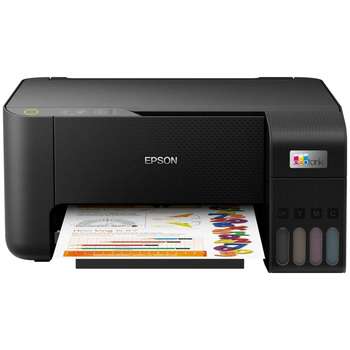 Струйный МФУ Epson МФУ струйное EcoTank L3210, A4, цветная печать, 5 стр/мин, 5760x1440 dpi, USB/СНПЧ, чёрный корпус