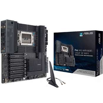 Материнская плата для сервера ASUS Материнская плата PRO WS WRX80E-SAGE SE WIFI SWRX8 EATX 8xDDR4 7xPCIEx16 3xM.2 2xUSB-C 10GLAN Wi-Fi 6 {3}