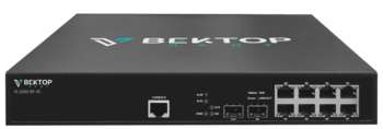 Коммутатор Vector Technologies Управляемый PoE+ уровня уровня 2. 8 портов 10/100/1000Base-T RJ45 с поддержкой POE+, 2 порта 1G SFP VL1600-8P-2S