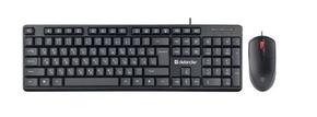 Клавиатура DEFENDER Комплект кл-ра+мышь проводной Line C-511, black