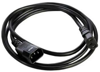 Кабель силовой Шнур питания NTSS-PC13141 C13-С14 проводник.:3x0.75мм2 1м 220В 10А черный