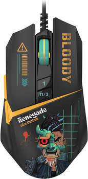Мышь A4TECH Bloody W63 Max Renegade черный/рисунок оптическая 12000dpi USB