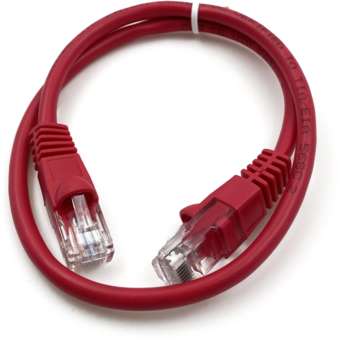Патч-корд BURO UTP 4 пары cat.5E CCA molded 0.25м красный RJ-45