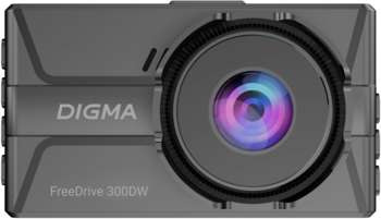 Автомобильный видеорегистратор Digma Видеорегистратор FreeDrive 300DW черный 4Mpix 1440x2560 130гр.
