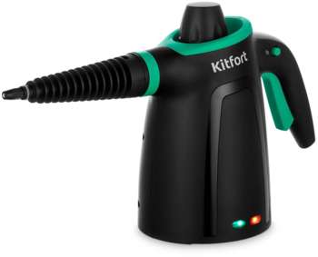 Парогенератор KITFORT Пароочиститель ручной КТ-9170-2 1050Вт черный/зеленый