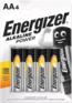 Аккумулятор Energizer Alkaline power LR6 AA BL4