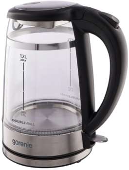 Чайник/Термопот GORENJE Чайник электрический K17GDW 1.7л. 2200Вт черный корпус: металл/пластик