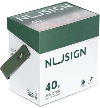 Маркер DELI Набор маркеров для скетчинга NS736-40 Nusign круг. кисть/клинов. наконечник двухсторонний 40цв. пластиковая коробка