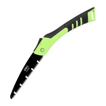 Садовый инструмент DELI Садовая пила складная DL6006 180мм, сталь 65MN, шаг зубьев 7 TPI, обрезиненая ручка, шлифовка зубов с 3-х сторон, двухрядное распределение кромок