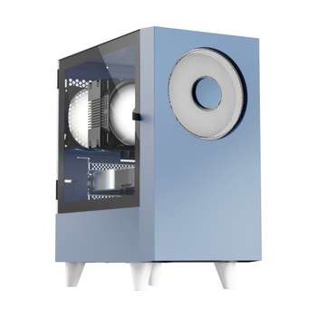 Корпус WIZMAX M-ATX Mini Tower case EM1 Woofer Blue